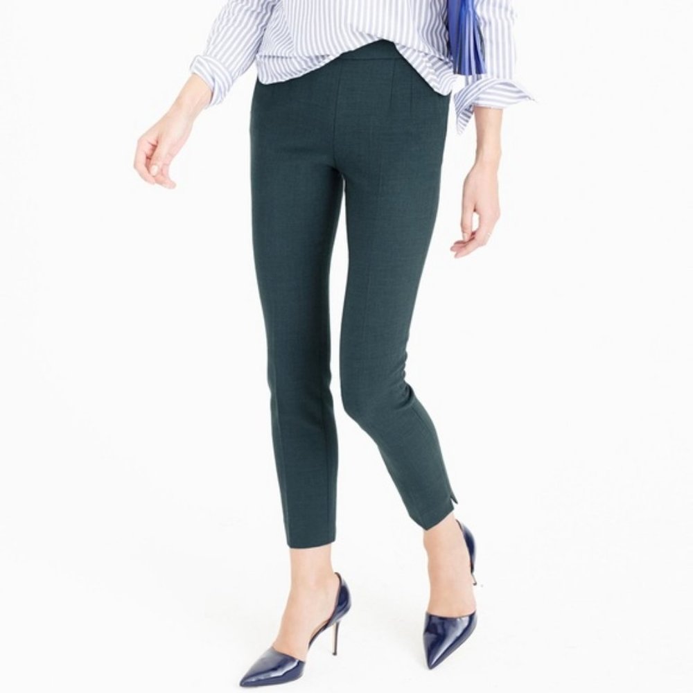 J. Crew Martie Pant in Dark Teal / Green